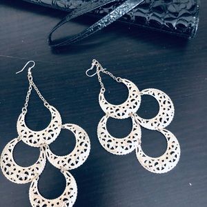 Gold chandelier earrings